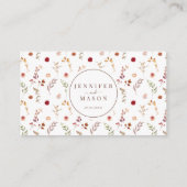 Boho Herfst Herfst Bloemen Bruiloft RSVP QR-codeka Informatiekaartje (Achterkant)