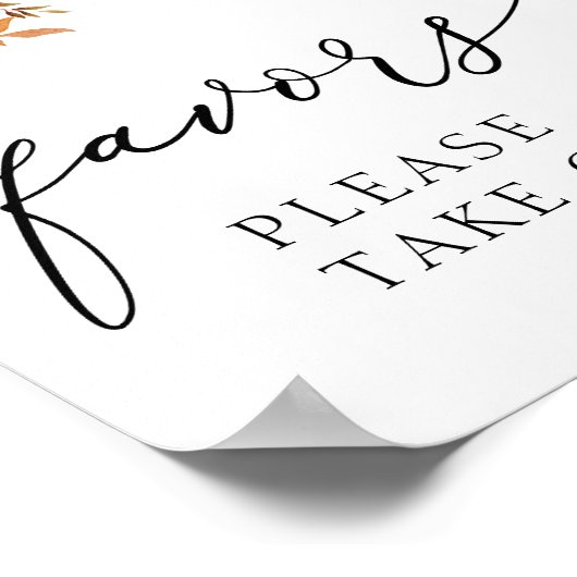 Boho Herfst herfst Bloemen Favorieten Teken Poster (Hoek)