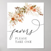 Boho Herfst herfst Bloemen Favorieten Teken Poster (Voorkant)
