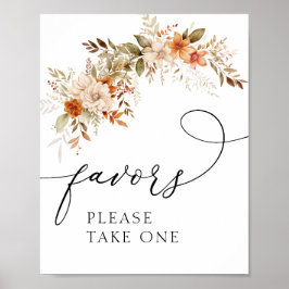 Boho Herfst herfst Bloemen Favorieten Teken Poster