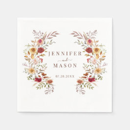 Boho Herfst herfst gedroogde bloemen krans bruilof Servet