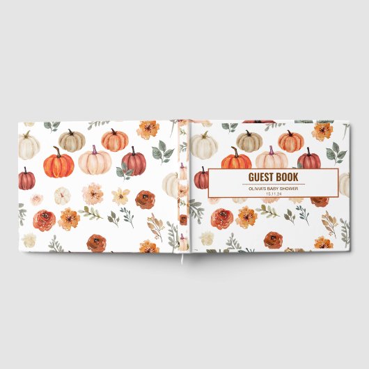 Boho herfst Herfst pompoenpatroon Gastenboek (Volledig)