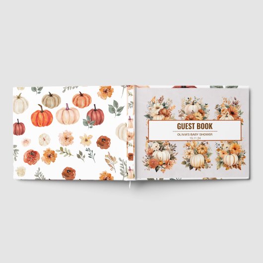 Boho herfst Herfst pompoenpatroon Gastenboek (Volledig)