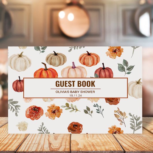 Boho herfst Herfst pompoenpatroon Gastenboek