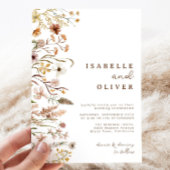 Boho Herfst Herfst Wildflower Botanische bruiloft Kaart