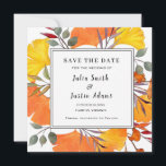 Boho herfst herfstblad kaart<br><div class="desc">Unieke met de hand geschilderde naherfstblad van de Herfst van de Waterverf Sparen de datumuitnodiging voor de Herfst/de Herfstbruiloft van de herfst.</div>