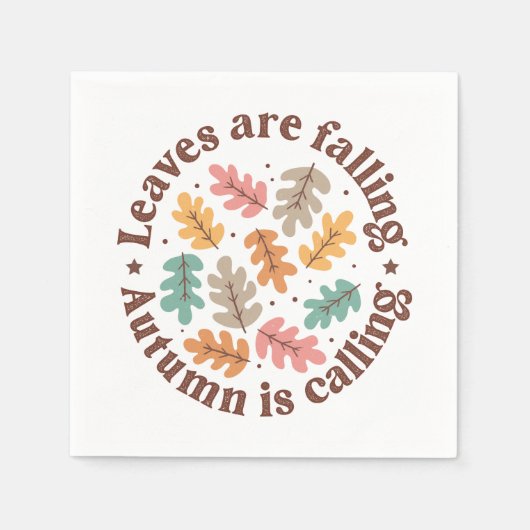 Boho Herfst herfstquote Servet (Voorkant)