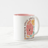 Boho Herfst herfstquote Tweekleurige Koffiemok (Voorkant rechts)