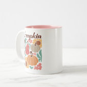 Boho Herfst herfstquote Tweekleurige Koffiemok (Voorkant links)