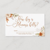 Boho herfst hoe groot mama's buik informatiekaartje (Voorkant)