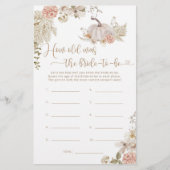 Boho herfst Hoe oud was de bruid? (Voorkant)