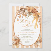 Boho Herfst in Liefde Bloemen Bruids Douche Uitnod Kaart (Voorkant)