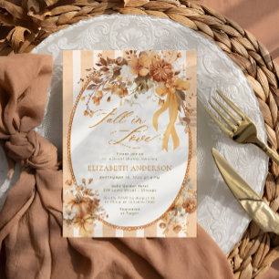 Boho Herfst in Liefde Bloemen Bruids Douche Uitnod Kaart