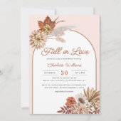 Boho Herfst in Liefde Bloemen Vrijgezellenfeest Kaart (Voorkant)