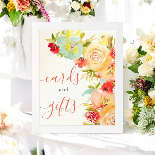 Boho Herfst in liefde bloemenkaarten geschenken vr Poster