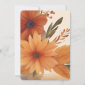 Boho Herfst In Liefde Herfst Oranje Vrijgezellenfe Kaart (Achterkant)