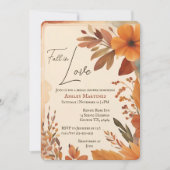 Boho Herfst In Liefde Herfst Oranje Vrijgezellenfe Kaart (Voorkant)