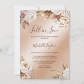 Boho Herfst in Liefde Koper Neutraal Vrijgezellenf Kaart (Voorkant)