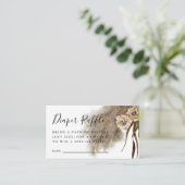 Boho Herfst In Liefde Pampas Grass Luier Raffle Informatiekaartje (Staand voorkant)