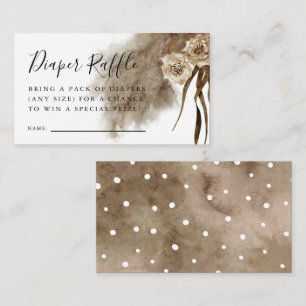 Boho Herfst In Liefde Pampas Grass Luier Raffle Informatiekaartje