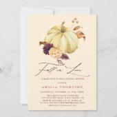 Boho Herfst in Liefde Pompoen Bruids Douche Uitnod Kaart (Voorkant)