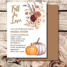 Boho Herfst In Liefde Rustiek Bloem Vrijgezellenfe Kaart