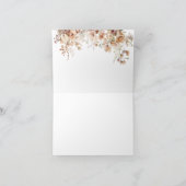 Boho Herfst in liefde Wildflower Baby shower Bedankkaart (Binnen)