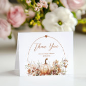 Boho Herfst in liefde Wildflower Baby shower Bedankkaart