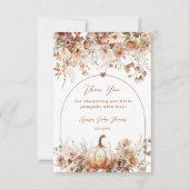 Boho Herfst in liefde Wildflower Baby shower Bedankkaart (Voorkant)