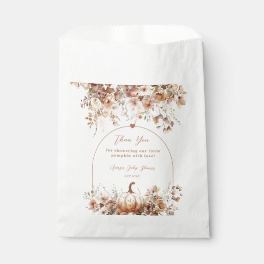 Boho Herfst in liefde Wildflower Baby shower Bedankzakje (Voorkant)