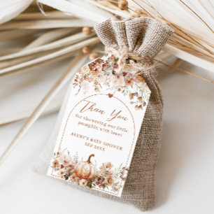 Boho Herfst in liefde Wildflower Baby shower Cadeaulabel