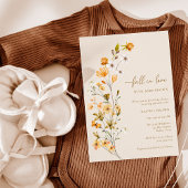 Boho Herfst in liefde Wildflower Baby shower Kaart