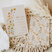 Boho Herfst in liefde Wildflower Baby shower Kaart