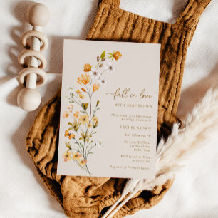 Boho Herfst in liefde Wildflower Baby shower Kaart
