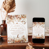 Boho Herfst in liefde Wildflower Baby shower Kaart