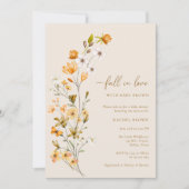 Boho Herfst in liefde Wildflower Baby shower Kaart (Voorkant)