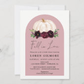 Boho Herfst In Love Bloemenpompoen Vrijgezellenfee Kaart (Voorkant)