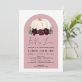 Boho Herfst In Love Bloemenpompoen Vrijgezellenfee Kaart (Staand voorkant)