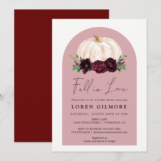 Boho Herfst In Love Bloemenpompoen Vrijgezellenfee Kaart (Voorkant / Achterkant)