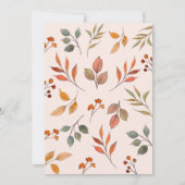 Boho 'Herfst in Love' Blush Vrijgezellenfeest Kaart (Achterkant)