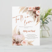 Boho Herfst in Love Bridal Shower Invitation Kaart (Staand voorkant)