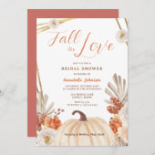 Boho Herfst in Love Bridal Shower Invitation Kaart (Voorkant / Achterkant)