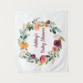 Boho Herfst in Love Chic Autumn Baby shower Backdr Wandkleed (Voorkant)