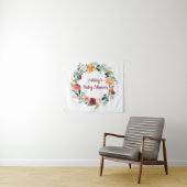 Boho Herfst in Love Chic Autumn Baby shower Backdr Wandkleed (In Situ (horizontaal))