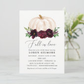 Boho Herfst in Love Floral Pumpkin Vrijgezellenfee Kaart (Staand voorkant)