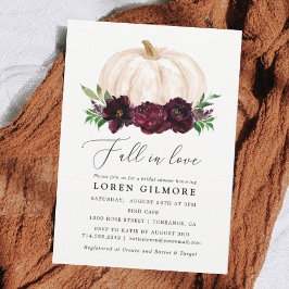 Boho Herfst in Love Floral Pumpkin Vrijgezellenfee Kaart