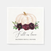 Boho Herfst in Love Floral Pumpkin Vrijgezellenfee Servet (Voorkant)