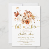 Boho Herfst In Love Gold Cream Pumpkin Vrijgezelle Kaart (Voorkant)