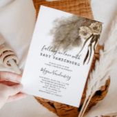 Boho Herfst in Love Pampas Grass Baby shower Kaart