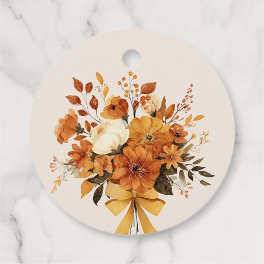 Boho Herfst In Love Waterverf Rustiek Dank u Bedankjes Labels (Achterkant)